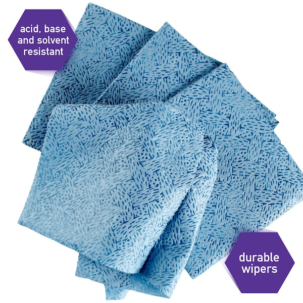 Dry Wipe Roll, Blue, Box, Polypropylene, 717 Wipes, 9 3/4 in x 13 1/2 in