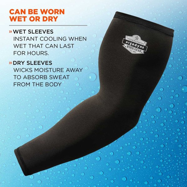 Protective Sleeve, Black, Size L, PR