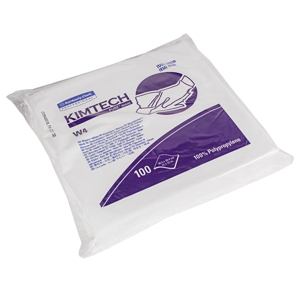 Dry Wipe, White, Soft Pack, Meltblown, Clean Rooms and Food Processing, 5 PK, 100 Wipes, Unscented