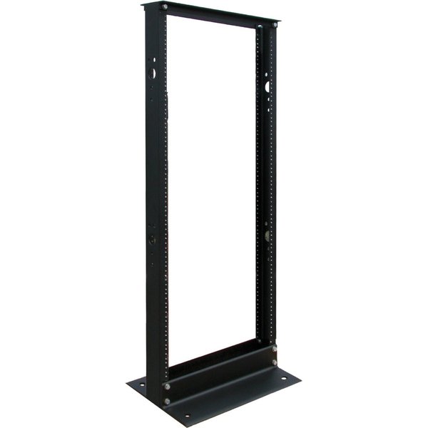 Open Frame Rack, 2-Post, 25U, 25 in H, Blk