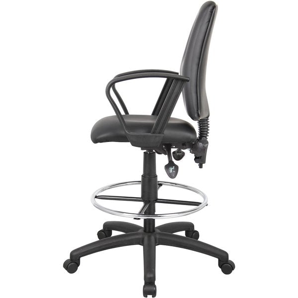 Multi-Function LeatherPlus Drafting Stool W/ Loop Arms