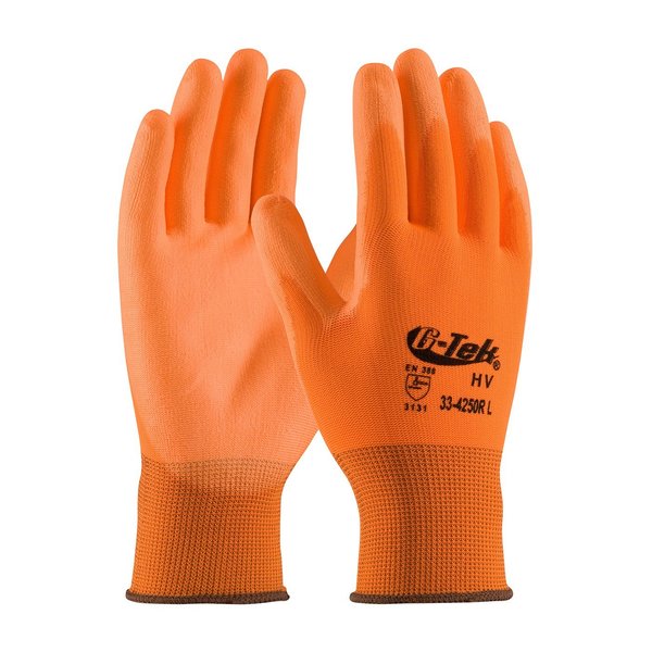 Hi-Vis Cut-Resist Glove, Orange, L, PK12