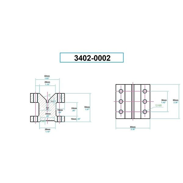 2-3/8 L X 2-3/8 W X 2 H Precision V-Block & Clamp Set