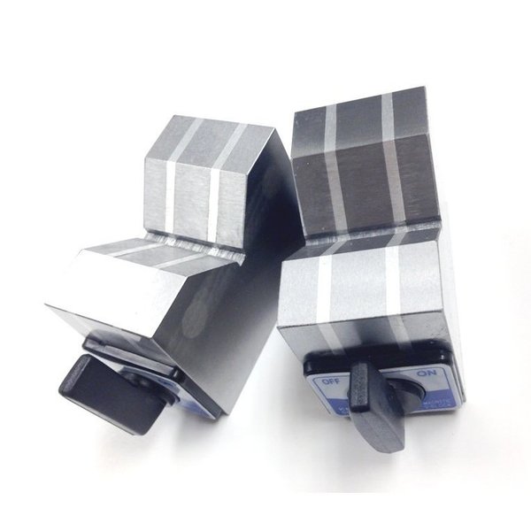 4 X 2 X 3 Aluminum Cast Magnetic V-Block Set