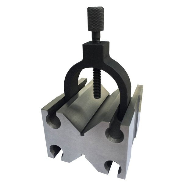4-7/8 X 3-1/2 X 2-3/4 Toolmaker's V-Blocks With  Clamp In Slot