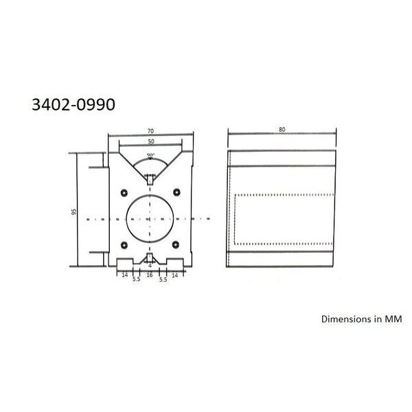 3.75 X 2.75 X 3 Magnetic V-Block With Switch