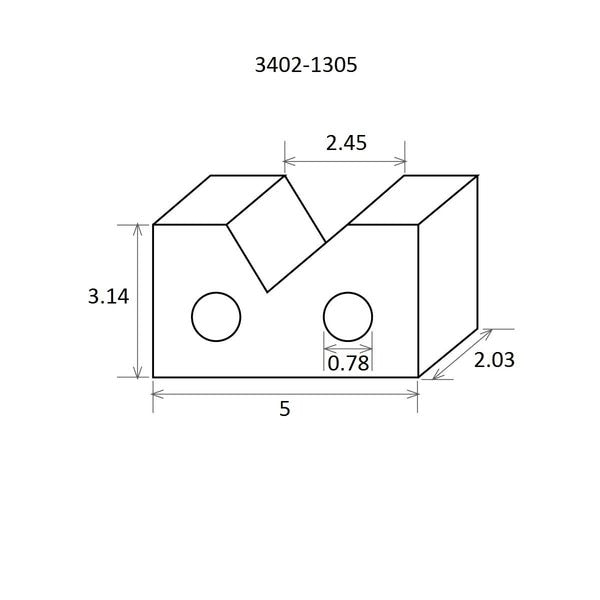 5 X 2 X 3-1/8