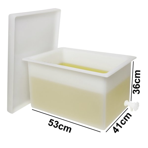 Heavy Duty LDPE Rectang Tank w/Cover/Fau