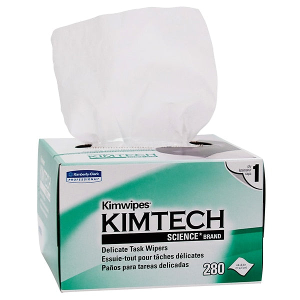Dry Wipe, White, Box, 1-Ply Tissue, Hand, 280 Wipes, 4 1/2 in x 8 1/2 in