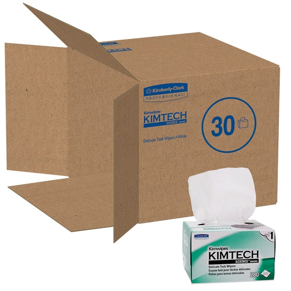 Dry Wipe, White, Box, 1-Ply Tissue, Hand, 280 Wipes, 4 1/2 in x 8 1/2 in