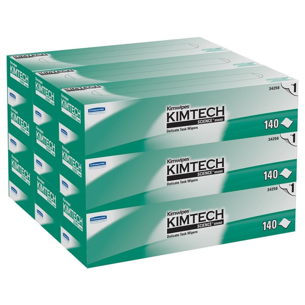 Dry Wipe, White, Box, 1-Ply Tissue, Laboratory / Critical Task, 140 Wipes, 14 3/4 in x 16 1/2 in