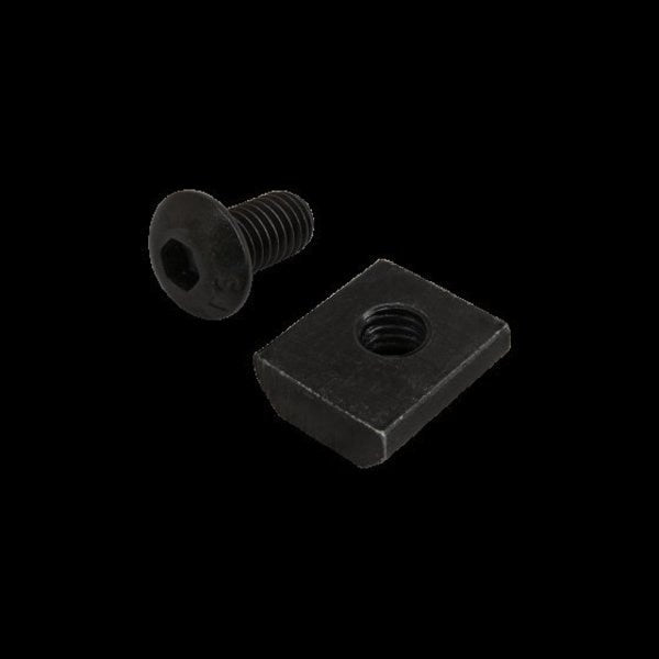 #10-32 Socket Head Cap Screw, Black Zinc Plated Steel, 3/8 in Length