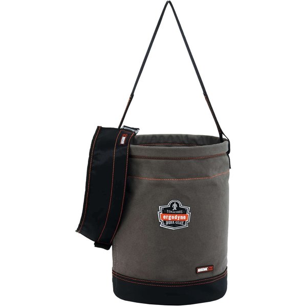 Bucket, Canvas, 1 Pockets, Gray, 17