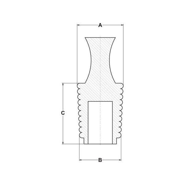 Silicone Flangeless Plug, Yellow, PK250