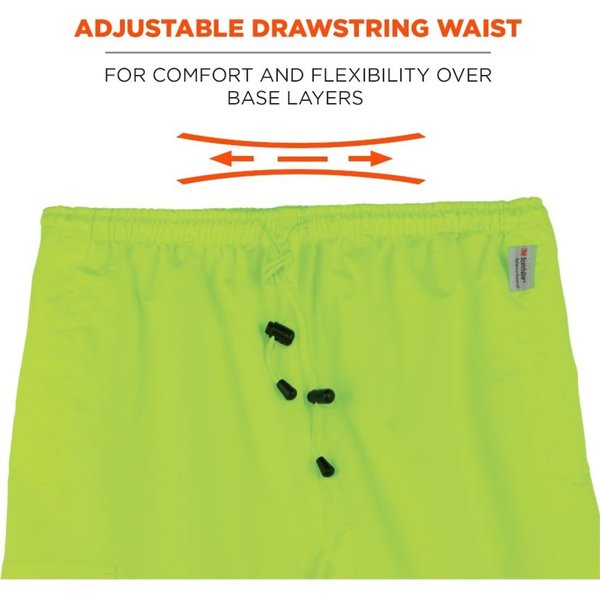 Rain Pants, Breathable, Hi-Vis Lime, S