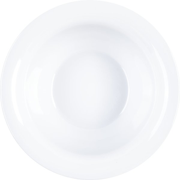 Melamine Rim Nappie Bowl, 10 oz., Wht, PK24