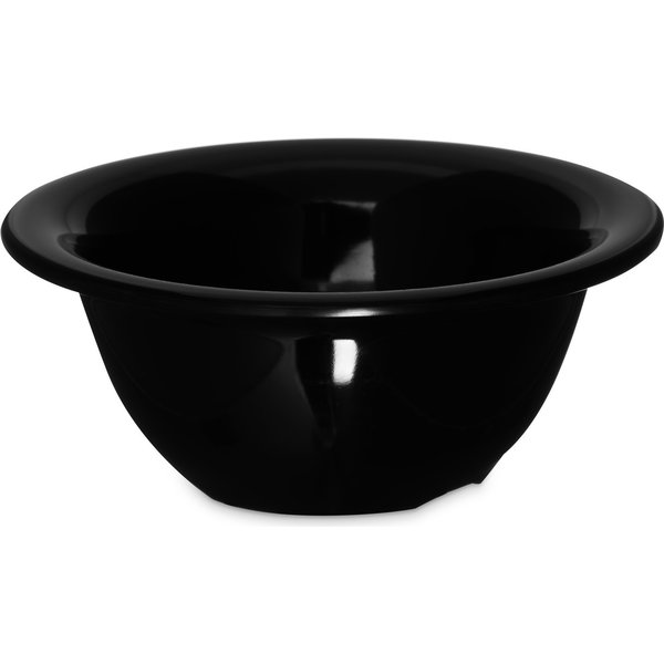 Melamine Rim Nappie Bowl, 10 oz., Blk, PK24