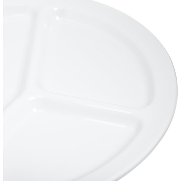 Melamine 3-Comp Plate, 10