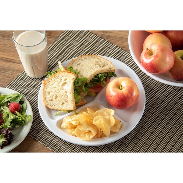 Melamine 3-Comp Plate, 10
