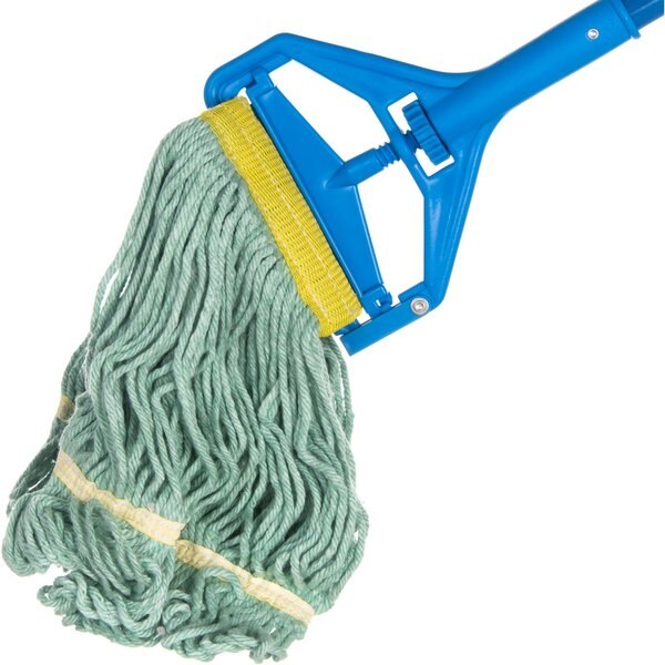 Looped-End Wet Mop, Green, PK12, 369472B09