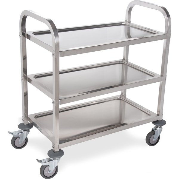 SS Util Cart, 3 Shelf, 400 lb., 15.75x29.5