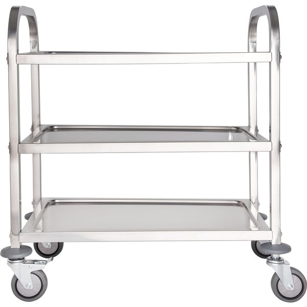 SS Util Cart, 3 Shelf, 400 lb., 15.75x29.5