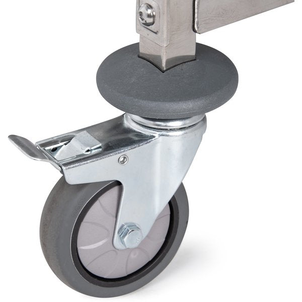 SS Util Cart, 3 Shelf, 400 lb., 15.75x29.5