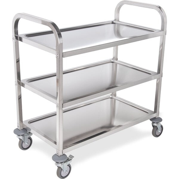SS Util Crt, 3 Shlf, 400 lb., 17.75x33.375