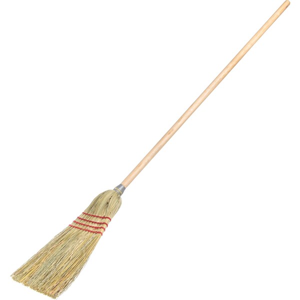 12 in Sweep Face Corn Broom, Tan, 43 in L Handle
