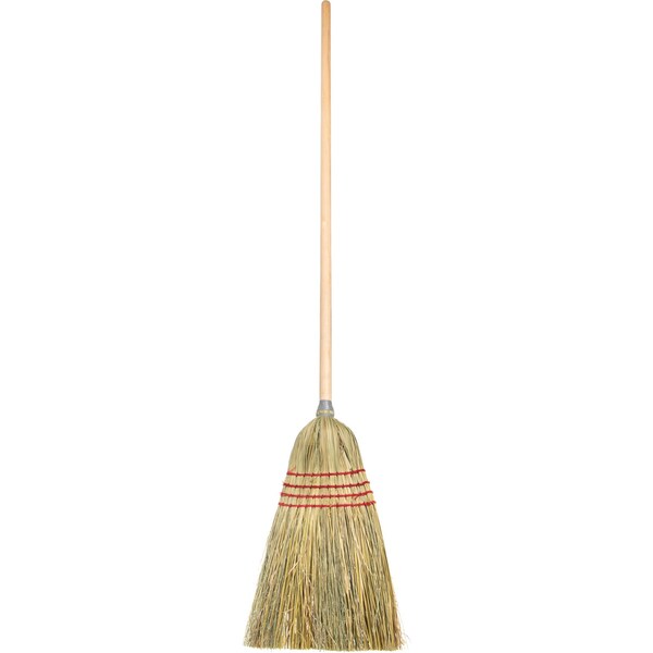 12 in Sweep Face Corn Broom, Tan, 43 in L Handle