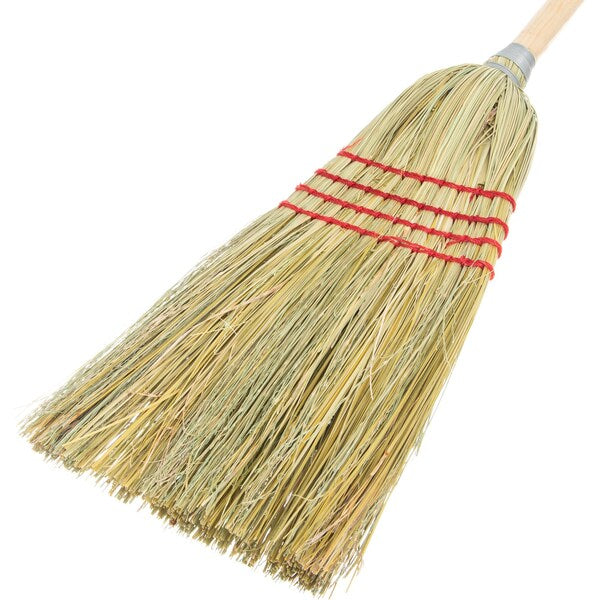 12 in Sweep Face Corn Broom, Tan, 43 in L Handle