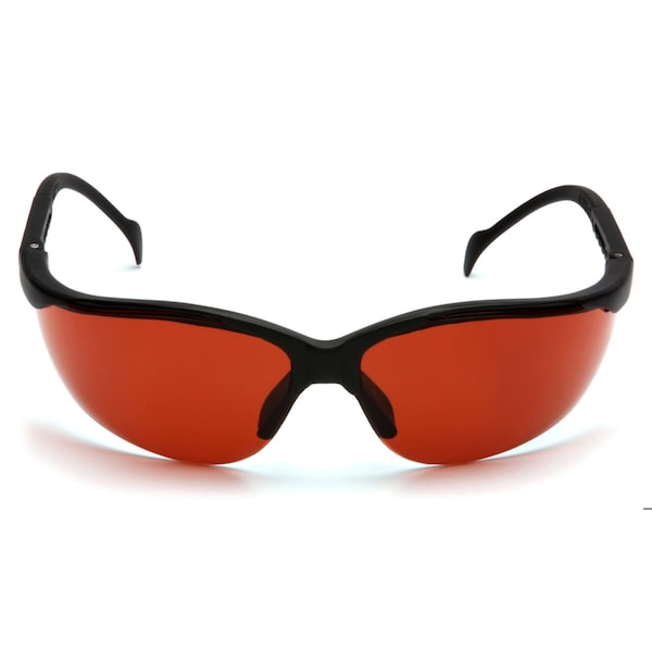 Safety Glasses, Wraparound Bronze Polycarbonate Lens, Scratch-Resistant