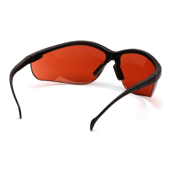 Safety Glasses, Wraparound Bronze Polycarbonate Lens, Scratch-Resistant