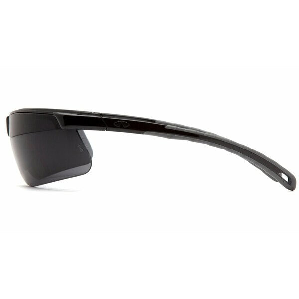 Safety Glasses, Wraparound Dark Gray Polycarbonate Lens, Anti-Fog, Scratch-Resistant