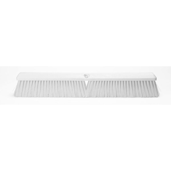 24 in Sweep Face Floor Sweep Head, Soft/Stiff Combination, Synthetic, White