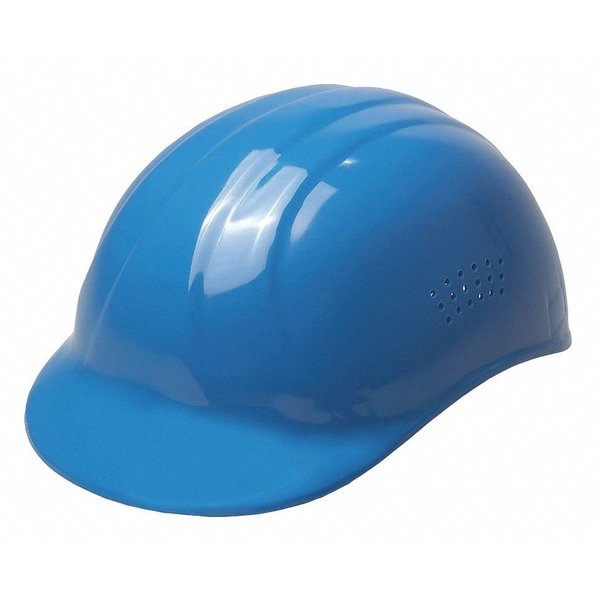 Vented Bump Cap, Front Brim, 4-Point Pinlock Suspension, Fits Hat Size 6 1/2 to 7 3/4, Blue