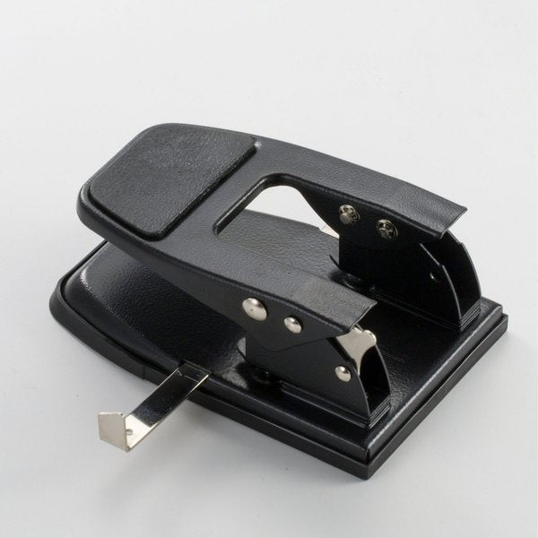 Heavy Duty Paper Punch, Two Hole, Blk