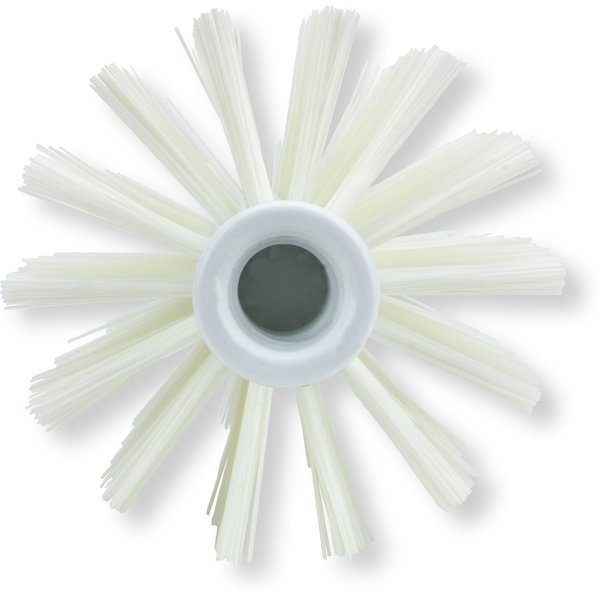 4 in W Pipe and Valve Brush, White, Polypropylene
