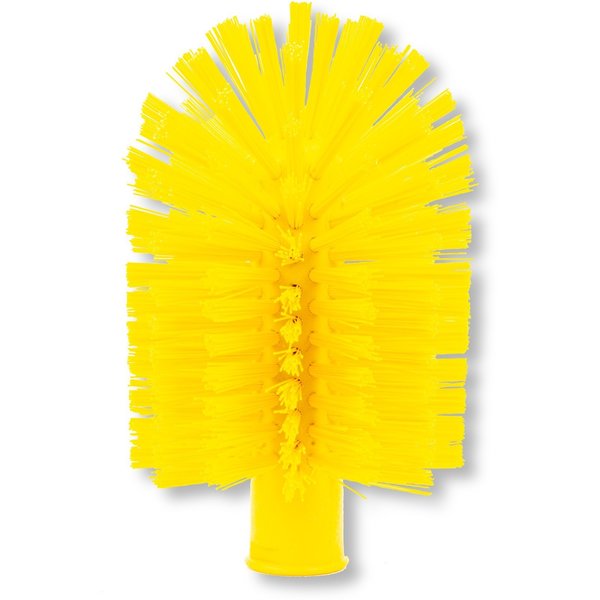 4 in W Pipe and Valve Brush, Yellow, Polypropylene