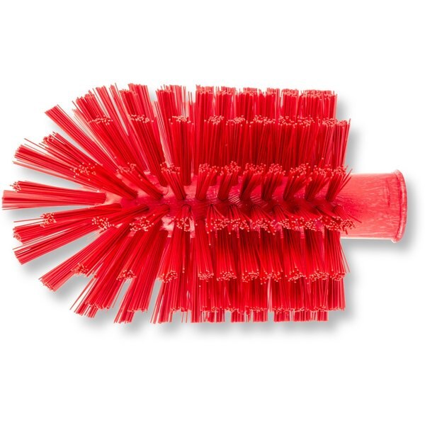 4 in W Pipe and Valve Brush, Red, Polypropylene