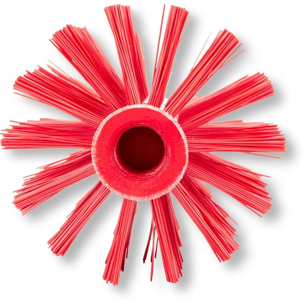 4 in W Pipe and Valve Brush, Red, Polypropylene