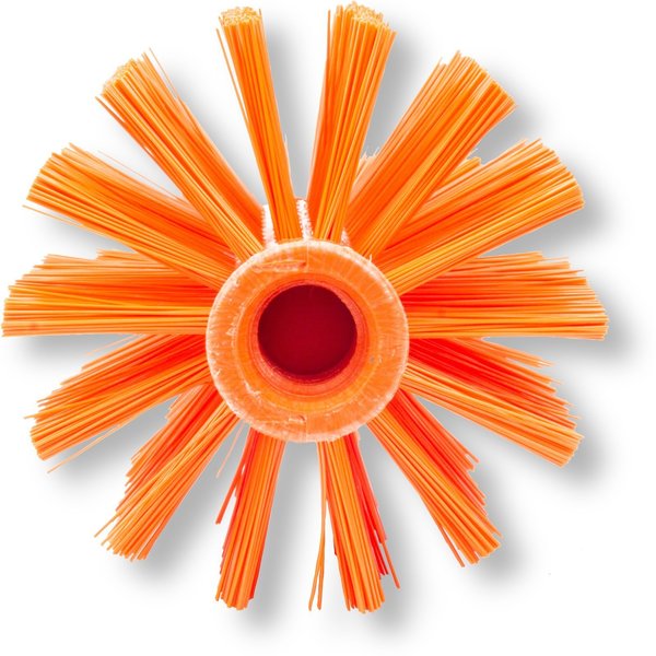 4 in W Pipe and Valve Brush, Orange, Polypropylene