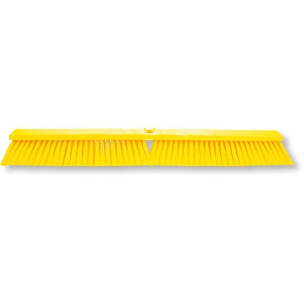 24 in Sweep Face Floor Sweep Head, Soft/Stiff Combination, Synthetic, Yellow
