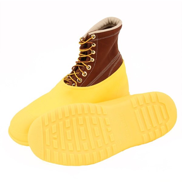 Workbrutes Overshoes, Mens, L, Pull On, Yellow, PVC, PR