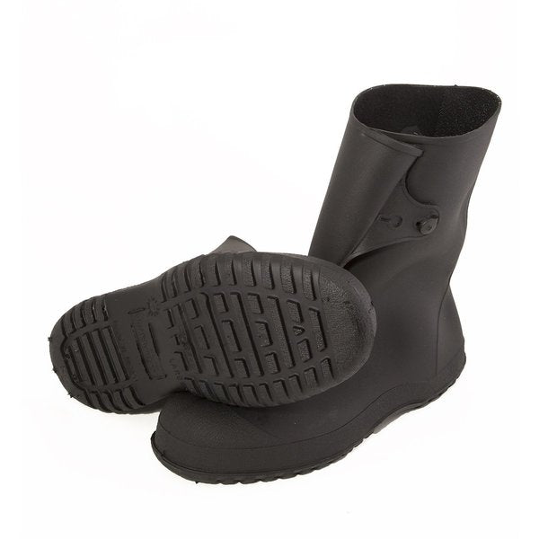 Workbrutes Overboots, Mens, XL, Button Tab, Black, PVC, PR