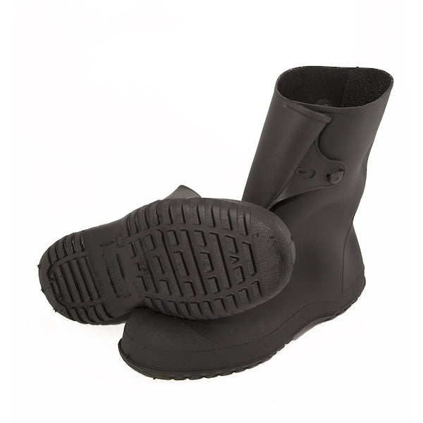 Workbrutes Overboots, Mens, M, Button Tab, Black, PVC, PR