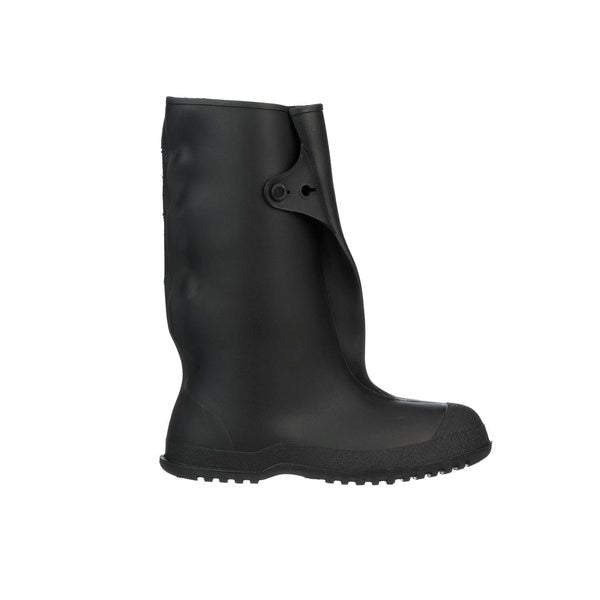 Workbrutes Overboots, Mens, XL, Button Tab, Black, PVC, PR
