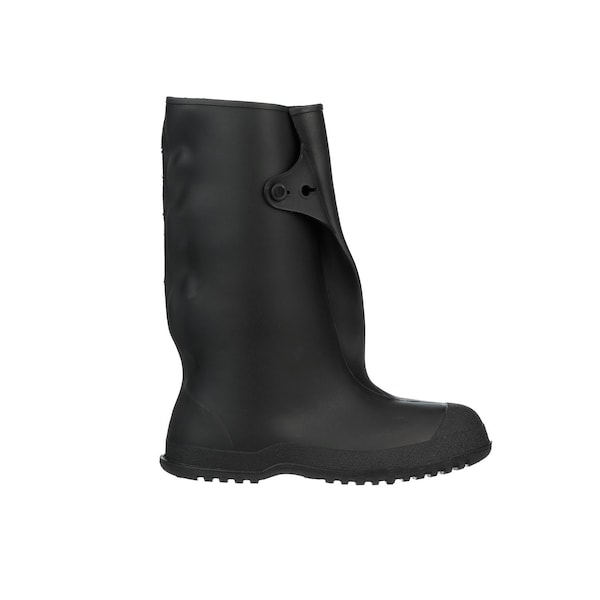 Workbrutes Overboots, Mens, M, Button Tab, Black, PVC, PR