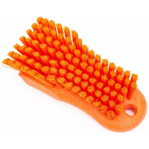 2.5 in W Hand Scrub Brush, Orange, Polypropylene