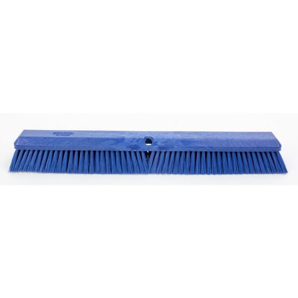 24 in Sweep Face Floor Sweep Head, Soft/Stiff Combination, Synthetic, Blue